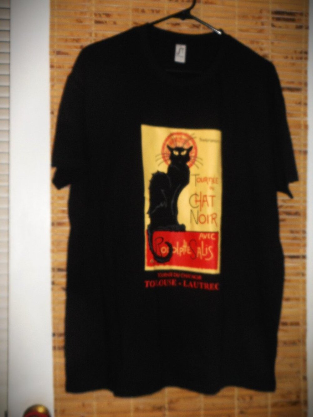 Le Chat Noir The Black Cat Art Nouveau T-Shirt *Tag Size: XL